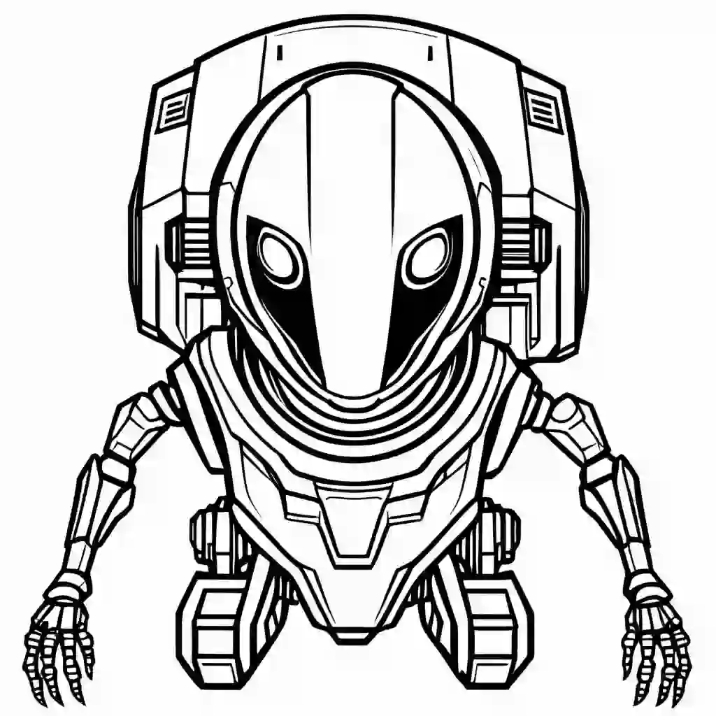 Extraterrestrial Robots coloring pages